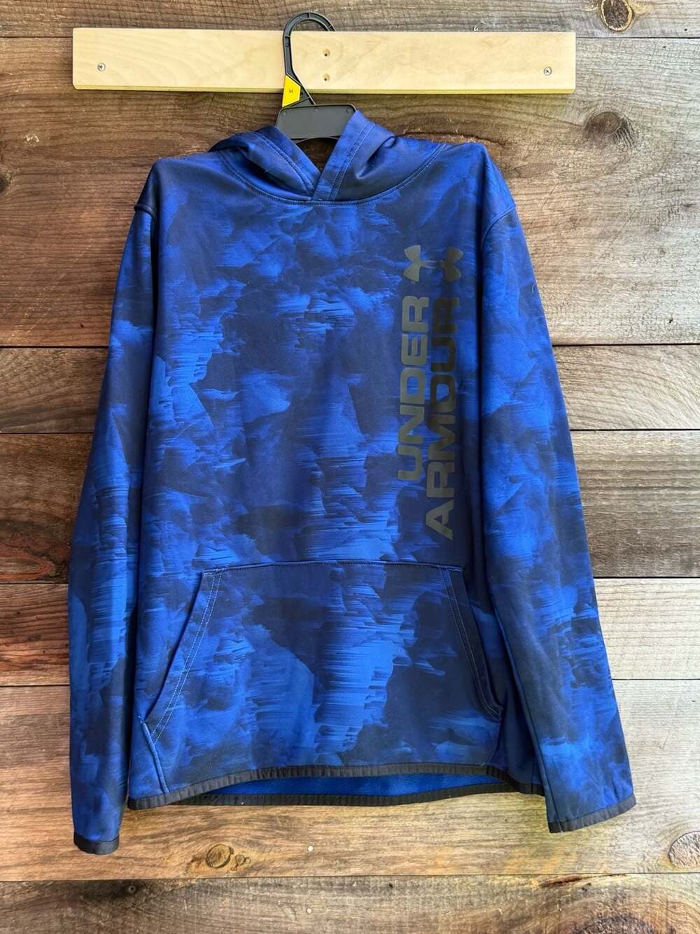 Under Armour ColdGear Hoodie Youth Size YXL Blue Camo